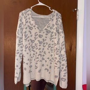 NWOT Knox rose leopard sweater